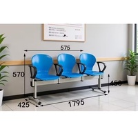 Chaises d'attente modernes 2021 en métal rouge, durables, ergonomiques et faciles à nettoyer, 4 places, pour hôpital, aéroport, bureau, arrêt de bus, banque