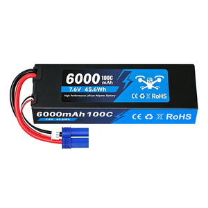 2S 7.6V 6000mAh/8000mAh/9000mAh 100C RC Grafen Pil Sert Kılıf 4mm Fişli Yüksek Voltajlı 1/10 1/8 RC Araba Truggy Tekne için - Product Image 1