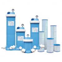 HF-Serie Patronenfilter Blaues Schwimmbad-Kunststofffiltersystem für Aufstell- und Einbau-Pools 16,81m Filterfläche