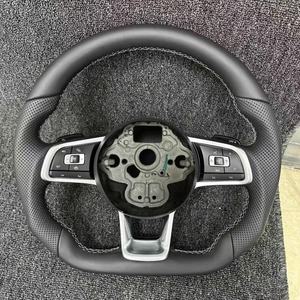 Volante deportivo <span class=keywords><strong>de</strong></span> cuero para Volkswagen VW Polo MK Golf 5 6 7 7,5 6R R Passat CC Gti Gte Volante personalizado - Product Image 1