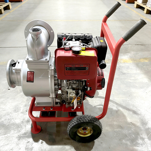 Pompe à eau diesel portable en alliage d'aluminium de 6 pouces avec cadre à roues, haute capacité de débit pour l'irrigation et le drainage - Product Image 2