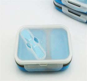 Lonchera Plegable Personalizada, Lonchera Bento de Silicona con Dos Compartimentos, Lonchera de Silicona al por Mayor - Product Image 5