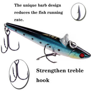 LUTAC Bionc VIB 77mm 17g Leurre de pêche Hameçon triple 5 couleurs avec déflecteur spécial - Product Image 6