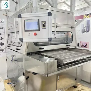 Machine d'enrobage de chocolat automatique commerciale pour biscuit gaufrette