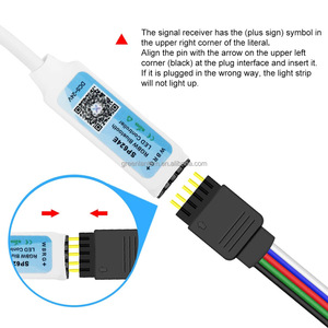 SP624E RGBW LED Strip <span class=keywords><strong>Controller</strong></span> Dimmer <span class=keywords><strong>Mini</strong></span> App <span class=keywords><strong>Controller</strong></span> DC5-24V per RGBW LED Strip Tape barra luminosa stroboscopica - Product Image 4