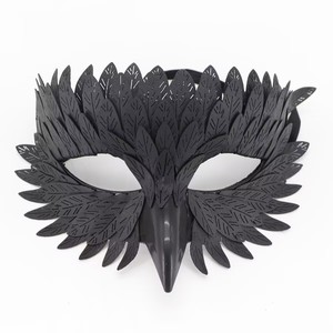 Maschere HLC a Becco di Uccello Nero, Maschere a Mezzo Volto con Piume di <span class=keywords><strong>Gufo</strong></span> e Corvo, Accessori per Carnevale, Halloween e Feste in <span class=keywords><strong>Maschera</strong></span> - Product Image 2