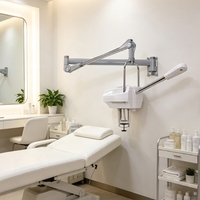 Vaporisateur facial ionique mural à bras articulé réglable, brume chaude, atomiseur facial ionique professionnel pour salon de beauté et spa, hydratation du visage