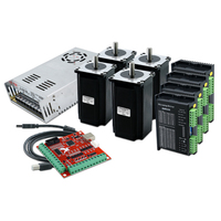 Kit moteur pas à pas 4 axes NEMA23 112mm 3Nm avec driver DM542, alimentation 350W 36V et contrôleur CNC MACH3 - Stock Brésil