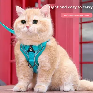 Tali rompi anjing dan kucing, rompi gaya lucu dapat disesuaikan tali kucing peliharaan luar ruangan Anti keluar untuk Aksesori berburu - Product Image 2