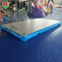 Plateforme flottante gonflable sur mesure en PVC de qualité commerciale, île flottante, quai, tapis d'air pour yacht, ponton de divertissement