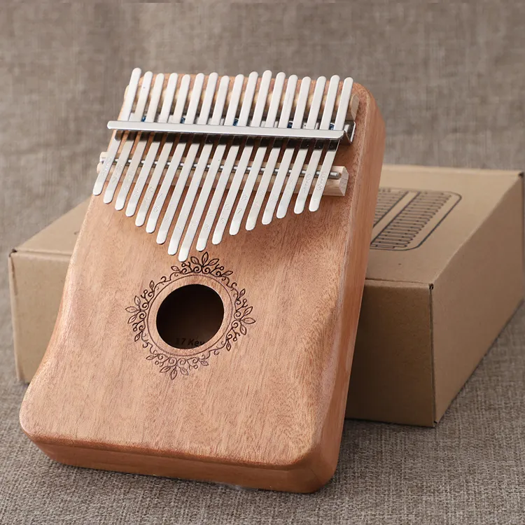 Mini Mahogany Calimba High Quality 17Key Portable Musical Kalimba Instrument Wooden Thumb Piano
