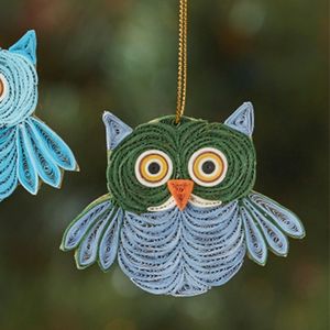 Handmade Quilled <strong>Owl</strong> <strong>Ornaments</strong> Set Art DIY Paper Quilling <strong>Owl</strong> Shaped Hanging Decoration Papercraft Christmas <strong>Ornaments</strong> - Product Image 5