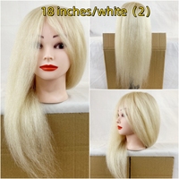 Tête d'entraînement en cheveux humains naturels Remy brésiliens pour la pratique de la coupe, du tressage et de la teinture