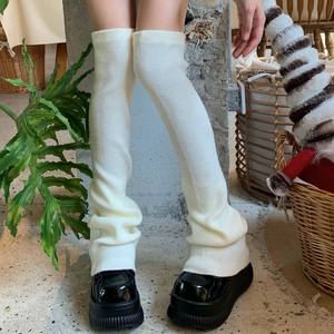 מחממי רגליים לנשים ארוכים במיוחד מעל הברך סיבי אקריליק עבים סתיו חורף All-Match מינימליסטי סִגְנוֹן גרביים ארוכים ירך - Product Image 3