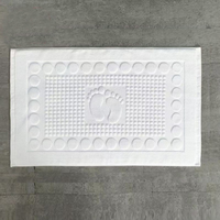 Tapis de bain de luxe pour hôtel, 50*80cm, 750-1000 GSM, en coton tissé uni, jacquard gaufré, antidérapant, hypoallergénique, écologique