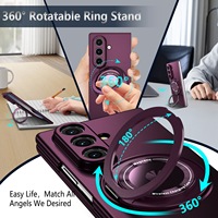 Coque de téléphone PC de luxe pour Z Fold 8 7 6 5 4 3, couleur unie, support magnétique 360°, charge sans fil magnétique pliable, antichoc