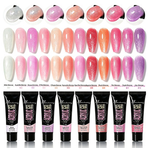 Nuevo Gel de Extensión de Uñas con Purpurina, Gel UV de Construcción Rápida a Base de Plantas, Gel de Extensión con Lentejuelas Brillantes para Manicura DIY, Venta al por Mayor para Salones - Product Image 1
