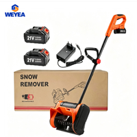 Pelle à neige électrique sans fil brossée, mini souffleuse à neige DIY alimentée par batterie, largeur de travail de 12 pouces, 300W, légère (3,5 kg), portée de 20 pieds