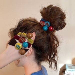 Élastique à cheveux Doudou coloré de haute qualité, élastique à cheveux pour queue de cheval, chignon, élastique à haute élasticité qui n'abîme pas les cheveux - Product Image 1