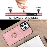 Étui de téléphone portable de luxe en cuir PU antichoc avec porte-cartes pour 13-17 PRO MAX (couleur personnalisée)