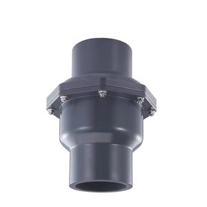 Van điều khiển nước màu xám trắng màu <span class=keywords><strong>PVC</strong></span> không trở lại Flap <span class=keywords><strong>Swing</strong></span> kiểm tra van - Product Image 3