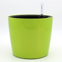 Vente en gros de pots à fleurs ronds en plastique auto-arrosants de 7 pouces avec indicateur de niveau d'eau, pot à bonsaï pour plantes d'intérieur, décoration de la maison