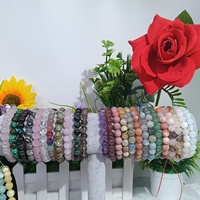 Vente en gros de bracelets en quartz et cristal de 8mm en matériaux mixtes artisanat de guérison bracelet de haute qualité pour cadeau et décoration