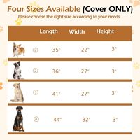 Housses de lit imperméables pour chien – Remplacement 36x27x3 pouces – Housse uniquement – Convient aux coussins, couvertures et matelas