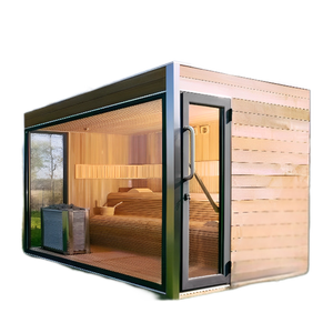 Sauna de Vapor Panorámica de Madera Maciza para Exteriores, Moderna, para 8 Personas, Vapor Húmedo, Cedro Rojo, Pino, Hemlock, Control por Computadora, Proveedor Chino - Product Image 6