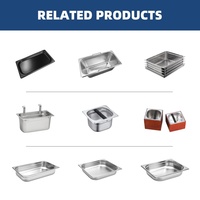 Vente chaude bien Restaurant Noir GN Plateau Dernier Style Hôtel Buffet GN Pan Pleine Taille En Acier Inoxydable Gn Plateaux