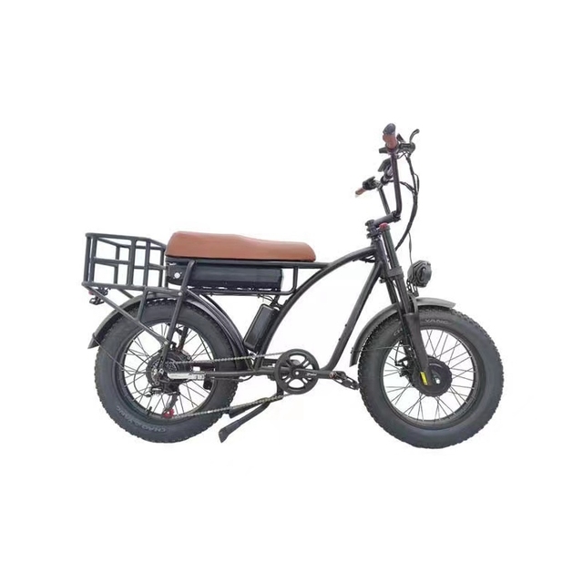 New Design Food Delivery Ebike 48v 1000w Fat Tire Electric Cargo Bike 20inch Dual Hub Motor E-cargo With 48v 18.2Ah Battery