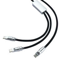 Cable USB-C Macho a 8 Pines Tipo-C Macho de Carga Rápida 2 en 1 de 140W, 1.5m, Silicona Líquida Suave para iPhone 14 15 16, Adaptador Divisor USB