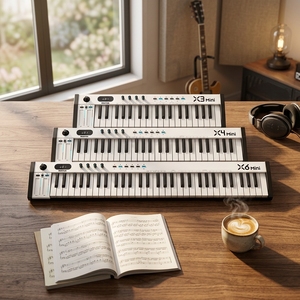 เครื่องดนตรี <span class=keywords><strong>Midiplus</strong></span> X6mini II เปียโน 61 คีย์ ออร์แกนอิเล็กทรอนิกส์ คีย์บอร์ด โรงงานจีน ขายส่ง คีย์บอร์ดคอนโทรลเลอร์ USB MIDI - Product Image 3
