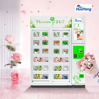 Máquina Expendedora Automática de Cajas Metálicas con Pantalla Táctil de 22 Pulgadas, Capacidad de 20-150 Unidades, Refrigeración por Compresor para Flores Frescas