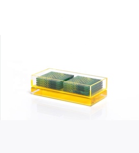 Caja de Almacenamiento Contemporánea DIDUO DDX-1036 de Acrílico <span class=keywords><strong>Amarillo</strong></span> Personalizada - Product Image 3