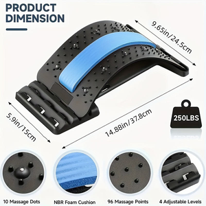 Có thể điều chỉnh lại Stretch Board thắt lưng trở lại Pain Relief thiết bị tư thế Corrector có thể điều chỉnh trở lại hỗ trợ thiết bị - Product Image 5