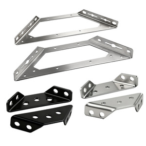 Multifunctional Corner <b>Bracket</b> Stainless Steel Black And <b>Silver</b> For Furniture Hardware Support Connector - Product Image 1
