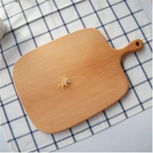 Wooden Steak <b>Plate</b> Irregular Shape Beech Wood Modern Minimalist Style For Hotel Coffee Tea Serving Tray - Product Image 2