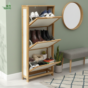 <span class=keywords><strong>Meuble</strong></span> à chaussures moderne à 3 niveaux en bambou et MDF, étagère à chaussures autoportante, organisateur de rangement <span class=keywords><strong>pour</strong></span> l'<span class=keywords><strong>entrée</strong></span>, le couloir et les petits espaces, meubles de maison - Product Image 6