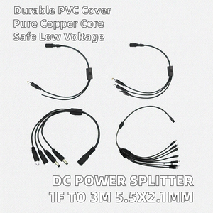 Разветвитель питания <span class=keywords><strong>DC</strong></span>: 1 гнездо (female) на 3 штекера (male), 5.5мм x 2.1мм, 2-жильный, медный проводник, для телекоммуникаций - Product Image 2