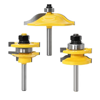 Fraise à queue CNC 3 pièces pour le travail du bois, en carbure, 2 flûtes, diamètre 8 mm, hélice 45°, tranchant de coupe 16 mm, HRC 45, pour machine de gravure OEM DIAOKE TZ