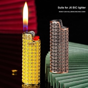 Estuche para Encendedor de Aleación de Zinc con Acabado Metálico Cepillado en Oro, Plata, Negro y Bronce, Listo para Enviar - Product Image 2