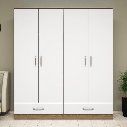 2 двери шкаф с выдвижными ящиками