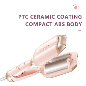 เครื่องม้วนผมไฟฟ้า KEMEI รุ่น Km-1233 สีชมพู ดีไซน์น่ารัก 4 ระดับความร้อน รู<span class=keywords><strong>ป</strong></span><span class=keywords><strong>ทรง</strong></span>ตัววี ใช้เทคโนโลยี PTC สำหรับทำ<span class=keywords><strong>ผม</strong></span>ด้วยตัวเอง - Product Image 5