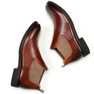 Scarpe Eleganti da <span class=keywords><strong>Uomo</strong></span> Stile <span class=keywords><strong>Chelsea</strong></span> in Vera <span class=keywords><strong>Pelle</strong></span>, Stivaletti Piatti da <span class=keywords><strong>Uomo</strong></span>, Vendita all'Ingrosso dalla Cina - Product Image 3