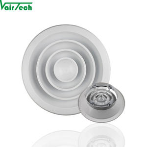 Diffuseur d'air rond 6 8 10 pouces Aluminium Plafond Climatiseur Ventilation Registres Grilles - Product Image 1