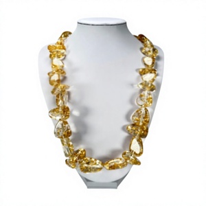 Collier unique de qualité supérieure ANEES HANDICRAFTS en résine transparente multicouche avec perles, motif fantaisie, pour femmes, pour les fêtes, les mariages, la mode - Product Image 5