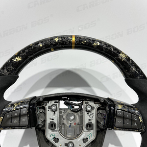 Volante de Fibra de Carbono Forjado en Oro para <span class=keywords><strong>Cadillac</strong></span> <span class=keywords><strong>CTS</strong></span> <span class=keywords><strong>CTS</strong></span>-V con Alcántara para <span class=keywords><strong>CTS</strong></span> <span class=keywords><strong>Cadillac</strong></span> XTS ATS CT6 ATS-V, Envío Directo - Product Image 5