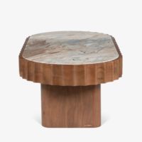 Table basse/table centrale moderne en bois d'acacia écologique – Mobilier élégant pour salon, bureau à domicile, hôtel
