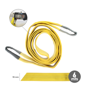 Eslinga Plana de Doble Cinta de 3,000 Kg. 6 Metros Amarillo - Product Image 3